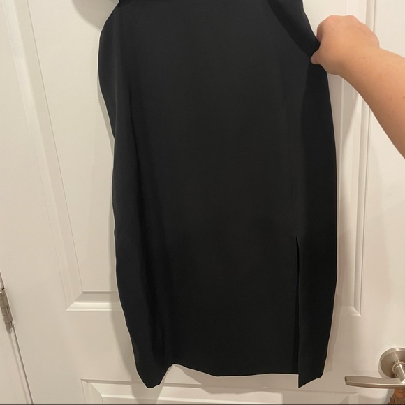 NWT AQUA Midi Length Keyhole Little Black Dress - Picture 4 of 6